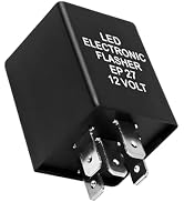 KAUEGOW EP27 FL27 Electronic LED Flasher Relay, 5 Pin 12V Turn Signal Flashing Relay Fix Hyper Fl...