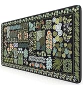iCasso Floral Desk Pad Mat, Large Mouse Pad, Desk Matt for Desktop, Anti-Slip XXL Big Mousepad wi...