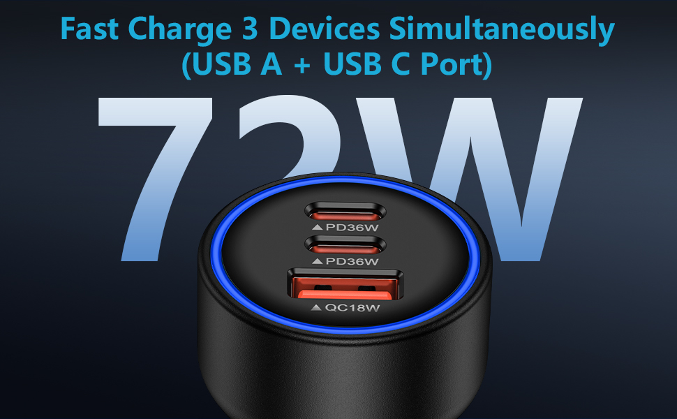 mutil ports car charger adapter FB90102