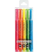KOKUYO Beetle Tip 3-Way Highlighter Pen, 5-Color Set (PM-L301-5S)