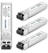 4Pack 10Gbase-SR SFP+ LC Transceiver, 10G Multimode Fiber Module 850nm,up to 300 Meters, Compatib...