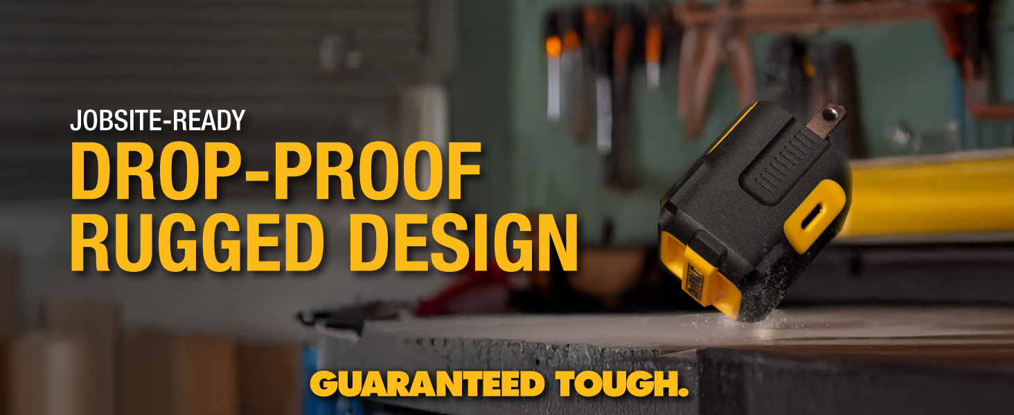DeWalt Neverblock PD Wall Charger 20W, 2 C Ports