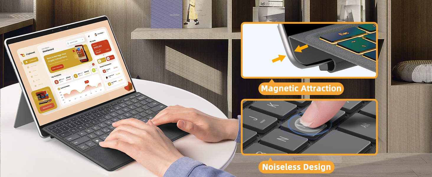 Magnetic attraction Ergonomic Tilt