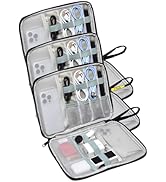 Shelvestar 3 Pack Electronics Travel Organizer Case Tech Accessories Cord Storage Bag