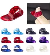 OWMOSYX 12 Pcs Finger Picks - Thumb Picks for Acoustic Guitar, Banjo, Ukulele - Celluloid Guitar ...