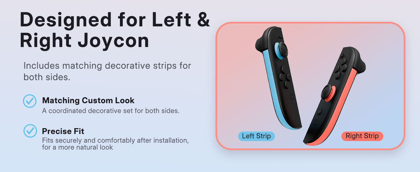 Replacement Decorative Strips for Joycon 2