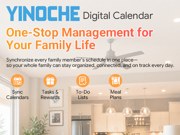 digital calendar no subscription electronic calendar smart calendar family calendar