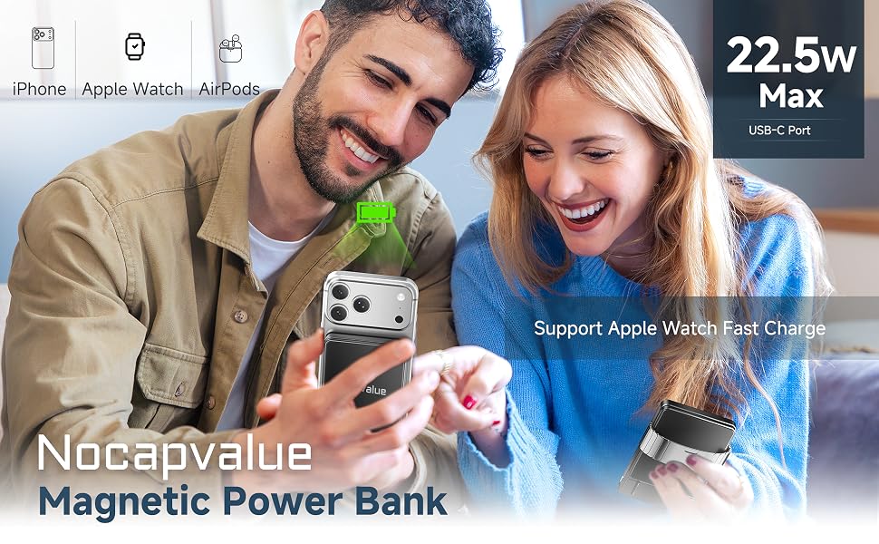portable charger power bank ekon magnetic power bank magsafe portable charger magsafe power bank