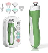 Baby Nail File Electric, Baby Nail Trimmer with 6 Grinding Heads for Newborn, Infant, Toddler & A...