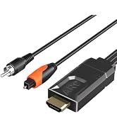 YEUGICEO 192KHz HDMI eARC/ARC to Optical Coaxial Audio Converter with CEC Volume Control,Supports...