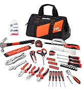 ValueMax 219-Piece Home Tool Set, Basic Household Repairing Tool Kit With 13-Inch Large Opening T...