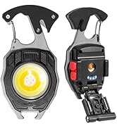 BY-J LED Small Flashlight, Key Chain Light, COB Multi-Function Mini Work Light, 500 Lumens Rechar...