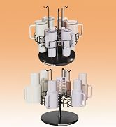 Water Bottle Organizer for Cabinet or Counter - Rotating Non-Slip Tumbler Organizer Holder for St...