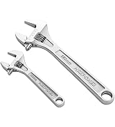 MAXPOWER Adjustable Wrench Heavy Duty Spanner with Wide Caliber Opening, Premium Cr-V Steel, Chro...