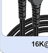 DisplayPort Cable 6Ft Pack of 2, Display Port DP 2.1 Cord (up to 2880P@60Hz, 2160P@240Hz, 1440P@3...