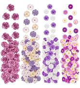 ATTGREAT 310 Pcs Fake Flower Heads Mini Artificial Flower Bulk Silk Flowers for Decoration Small ...