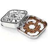 Slow Feeder Dog Bowls, ShineMe Stainless Steel Pet Bowl with Non-Slip Rubber Base, 2 Cups Maze Pu...