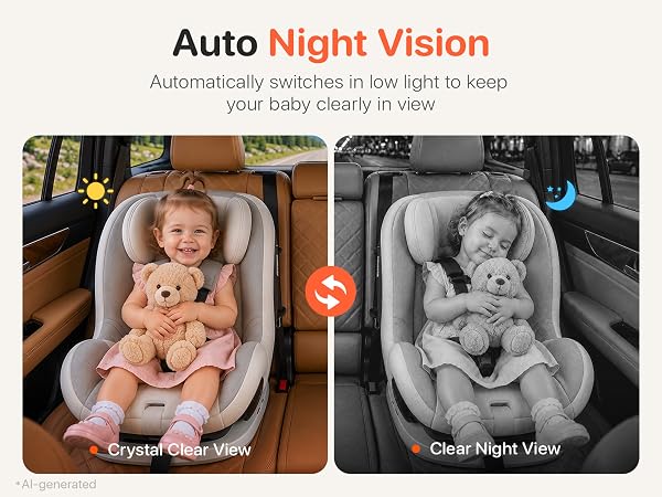 dual baby car camera