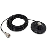 FMUSER Magnetic Antenna Mount with 20ft RG58 Coaxial Cable,Durable CB Antenna Magnetic Mount for ...