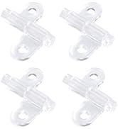INCREWAY 4Pcs Dual-Purpose Double-Hole Resistance Hinges Clear Plastic Hinge Detachable and Adjus...