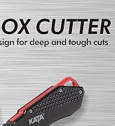 KATA 3-Pack Heavy Duty Box Cutter Folding Utility Knife With Zinc Alloy Body, Quick Change Blades...