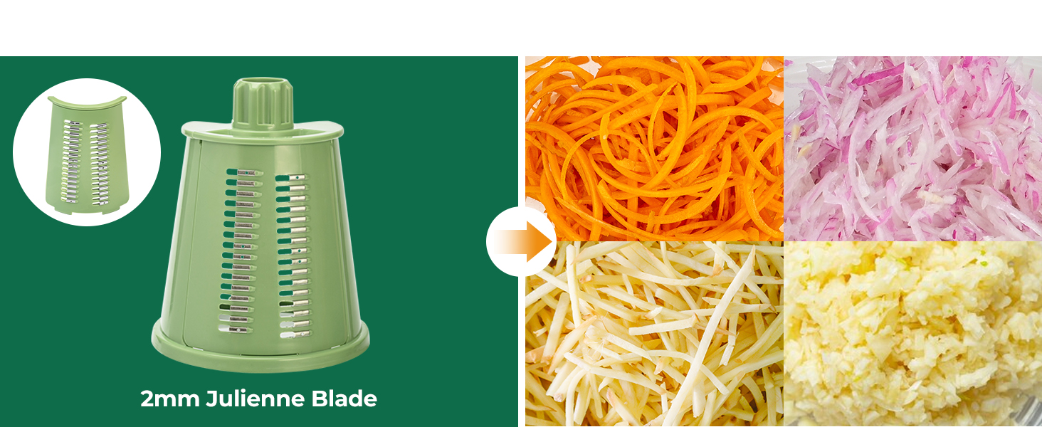 rotary cheese grater gold white green