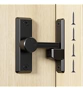 Barn Door Lock Latch – 90 or 180 Degree Universal Barn Door Latch Slide Lock – Home Security Door...