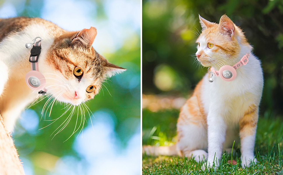 2Pack Airtag Cat Collar Breakaway with Bell