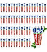 60 Tubes Bulk Travel Size Mini Toothpaste, 0.35 oz Disposable Mint Flavor Pocket Teeth Paste Smal...