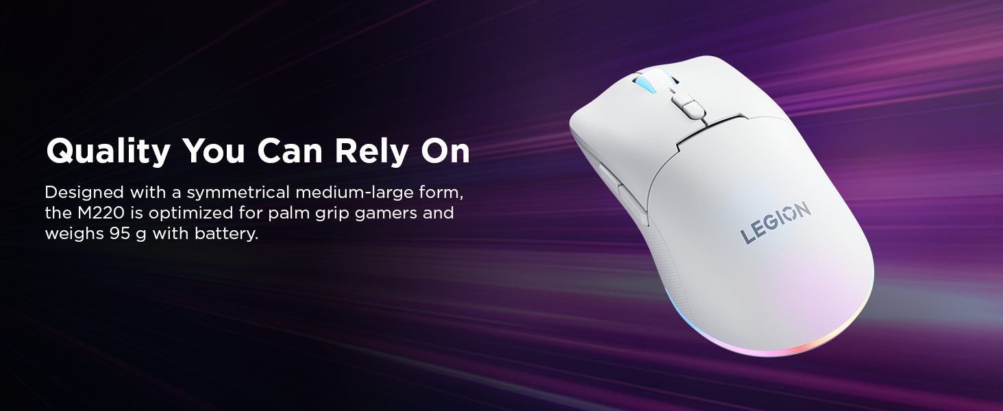 Lenovo Legion M220 Wireless RGB Gaming Mouse - Quality you can rely on