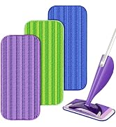 Reusable Mop Pads Compatible with Swiffer WetJet Mop, Wet Jet Mop Pads Refills Microfiber Mop Ref...