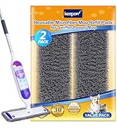 KEEPOW Reusable Microfiber Mop Pads for Swiffer PowerMop 2 Pack, Power Mop Pads Refills for 13 ''...