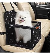 SWIHELP Dog Car Seat Puppy Portable Pet Booster Car Seat with Clip-On Safety Leash and Stable Fra...