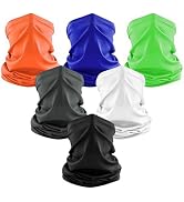 Dapaser 6 Pack Cooling Neck Gaiter Face Mask for Men Women Breathable Dust UV Protection Multifun...