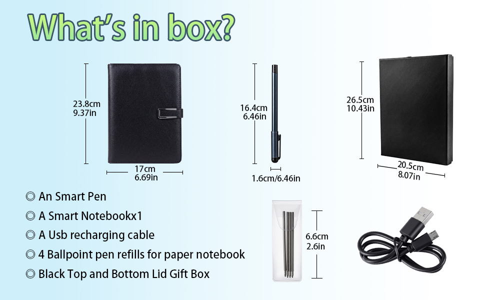 smart notebook with pen