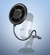 Microphone Pop Filter,Aokeo Mic Mask Shield,Three-layer Wind Pop Screen With Flexible 360° Goosen...