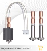 Kobra 3 Max Hotend Upgrade, All-Metal Extruder Replacement with 0.4/0.6/0.8mm Quick-Swap Hardened...