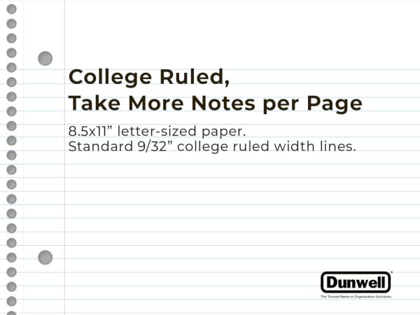 College Ruled, Take More Notes per Page
