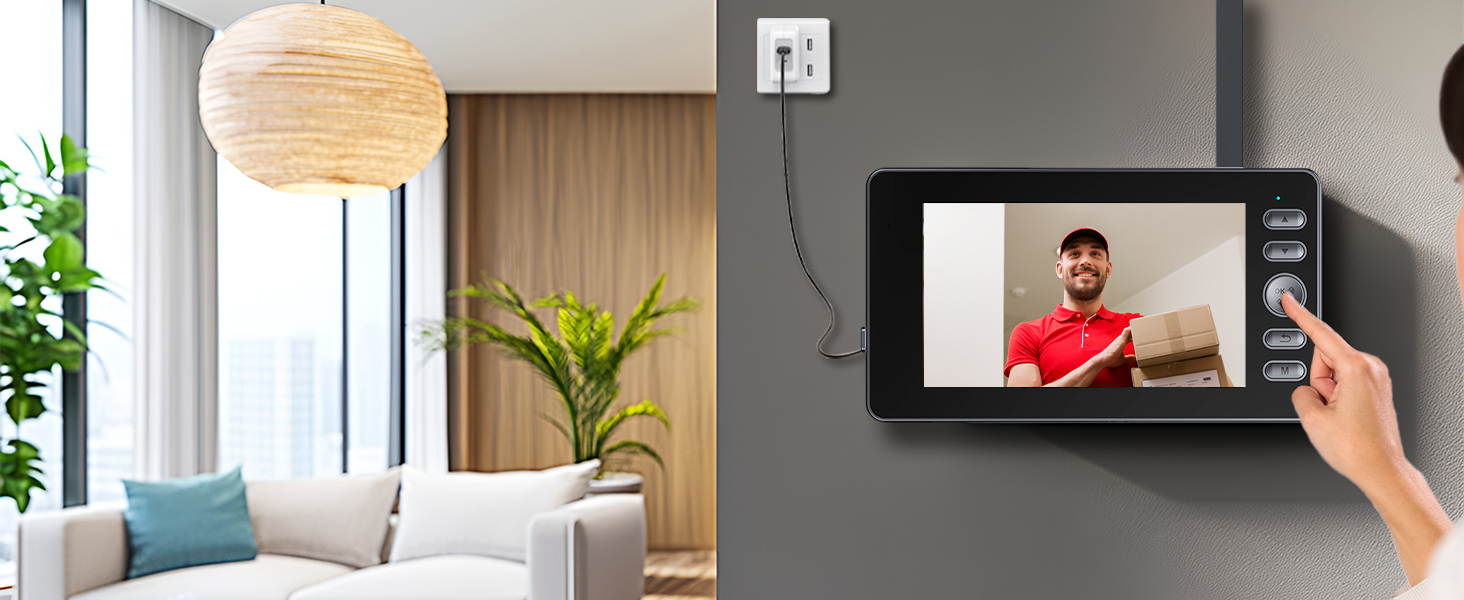 timbre con camara para puerta inalambrico video doorbell wireless no subscription intercom