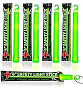 25 Ultra Bright Green Glow Sticks - Individual Packed With Lanyard - For Camping, Emergency Survi...