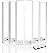 AMETHEUS 6Pack 12inch Under Cabinet Lighting, Rechargeable Motion Sensor Light Wireless Indoor, D...
