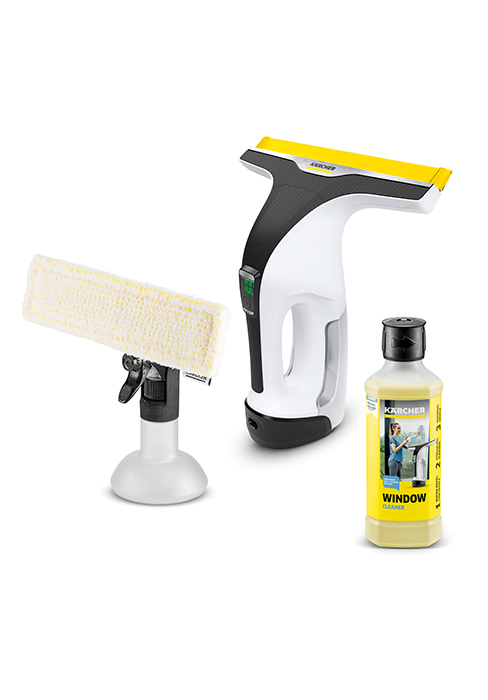 WV 6, Spray Bottle, and Detergent in front of white background