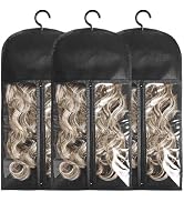 3PCS wig Hanger Hair Extension Holder Wig Storage for Multiple Wigs Bags Storage with Hangerr Wig...