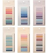 Potanro Sticky Tabs 1200 Pcs Sticky Book Tabs Colorful Annotation Tabs, Writable Transparent Stic...