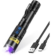 DARKBEAM UV Flashlight Blacklight 395nm Black Light, High Lumens LED Flashlights USB Rechargeable...