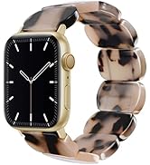 Newlibery Resin Stretchy Watch Bands Women Compatible with Apple Watch 38mm 40mm 41mm 42mm (S11/1...