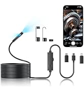 DualLens Endoscope Camera with Light,1920P HD Inspection Camera for Automotive & Home, IP67 Water...