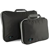Travel Compression Packing Cubes - 2 Piece Luggage & Suitcase Organizer Bags - Large & Small Trav...
