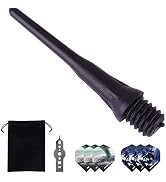 Soft Tip Dart Points 500 Pack 2BA Plastic Thread Accessories Set Black with 6 Dart Flights / Dart...