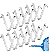 moonoom 12Pcs Pool Pole Clips-Stainless Steel Pool Attachment V-Clip-Universal Butterfly Pool Cli...